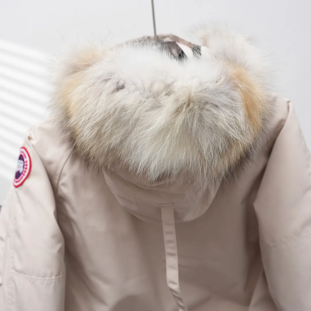 P720 CANADA GOOSE丨Canada Goose 01 pilot hooded down jacket Color: Off-white Size: XS-XXL